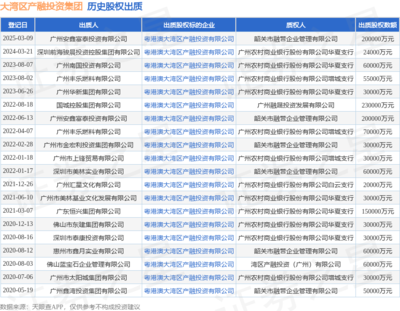 大湾区产融投资集团股权出质200000万元 企业自有资金投资策略解析